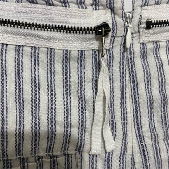 Anthropologie Marrakech Striped Zipper Waist Blue, White & Grey Skort Size 31 - Picture 7 of 12